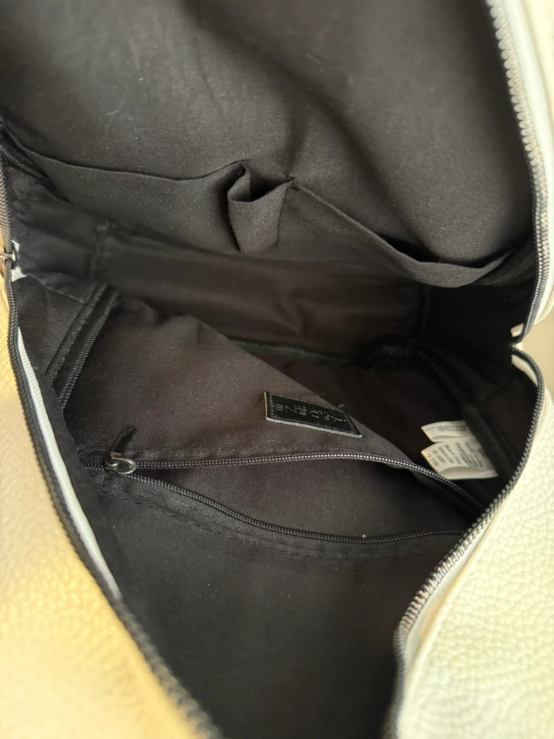 White Faux Leather Mini Backpack - photo 4
