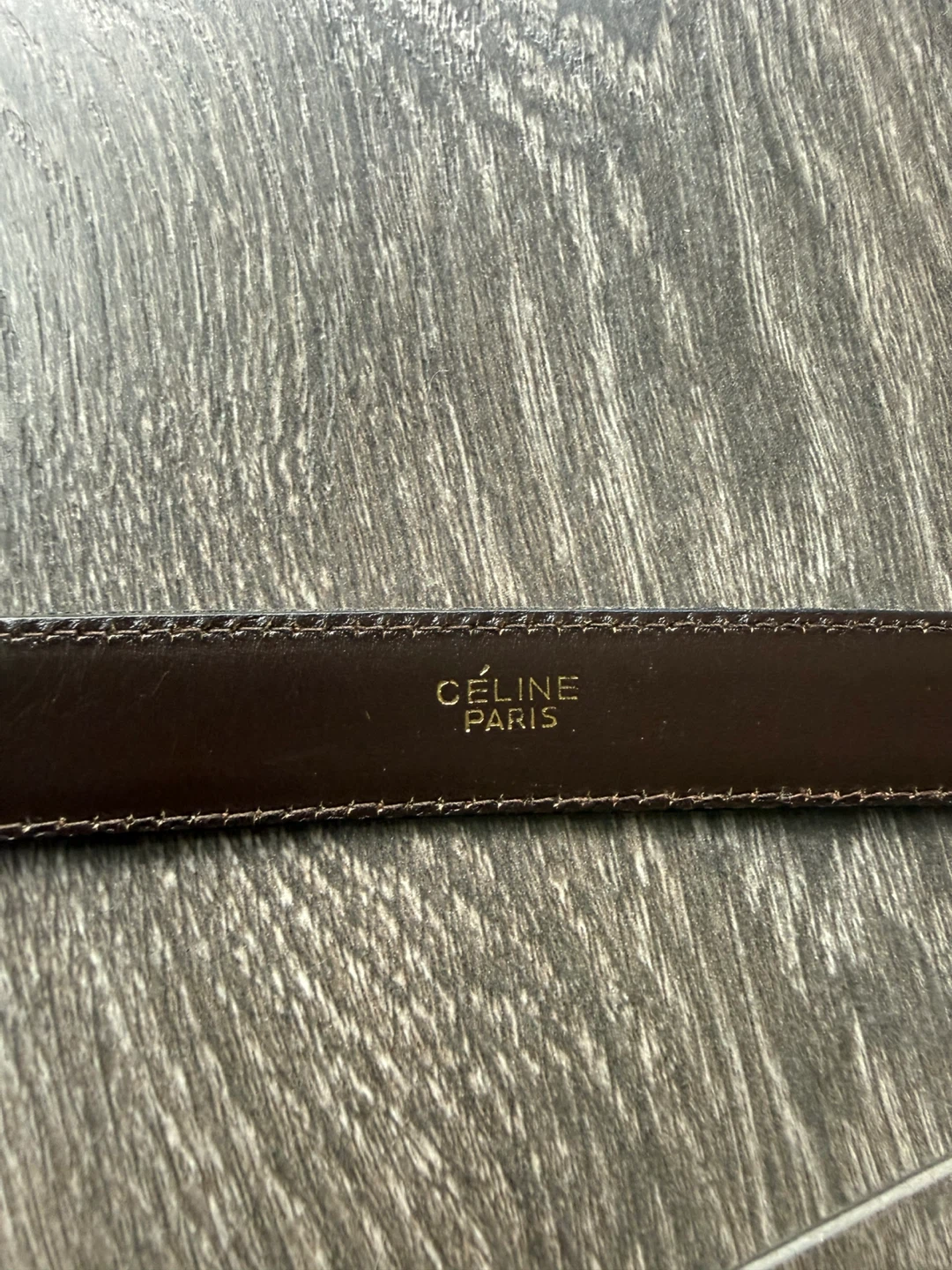 Celine Paris Leather Belt with Horsebit Buckle 70 cm waist - photo 2