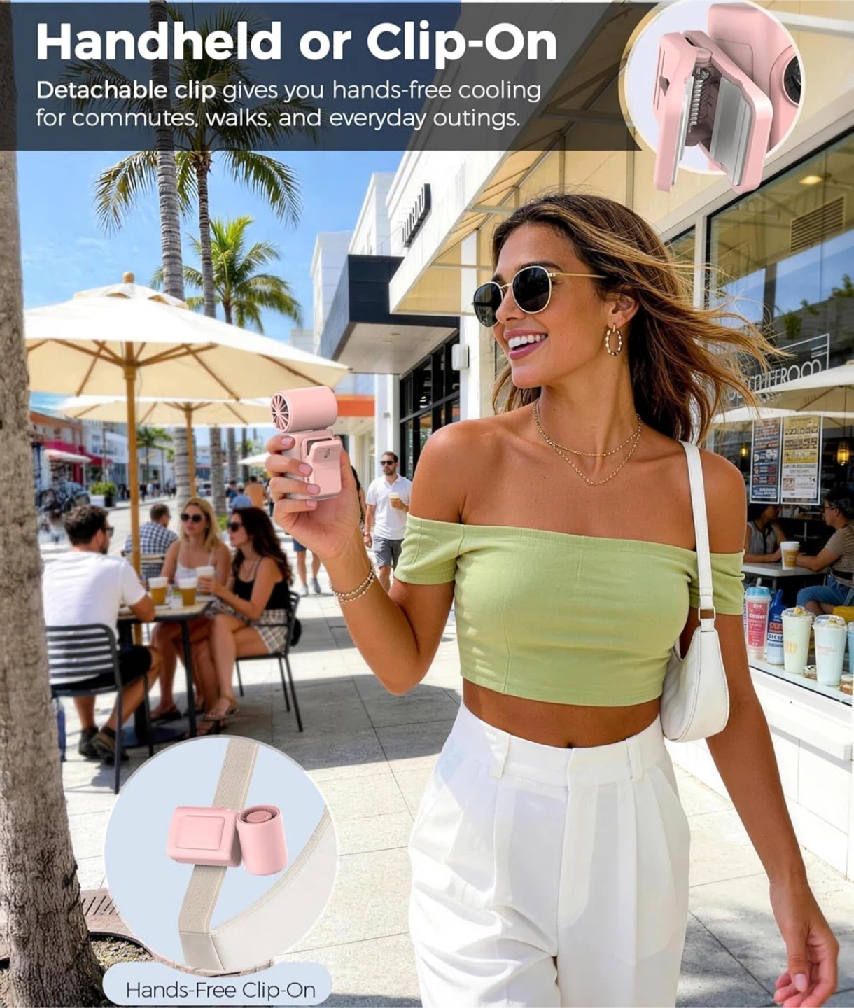 Pink Clip-On Personal Fan - photo 3