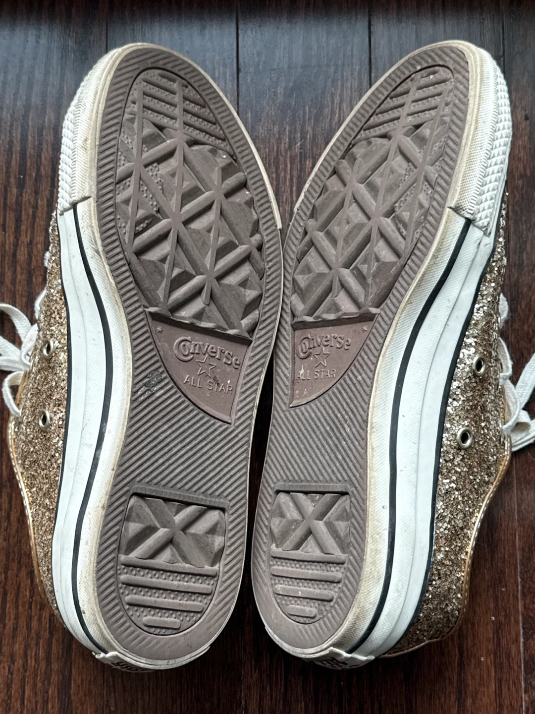 Gold Glitter Converse All Star Chuck Taylor Sneakers - photo 4