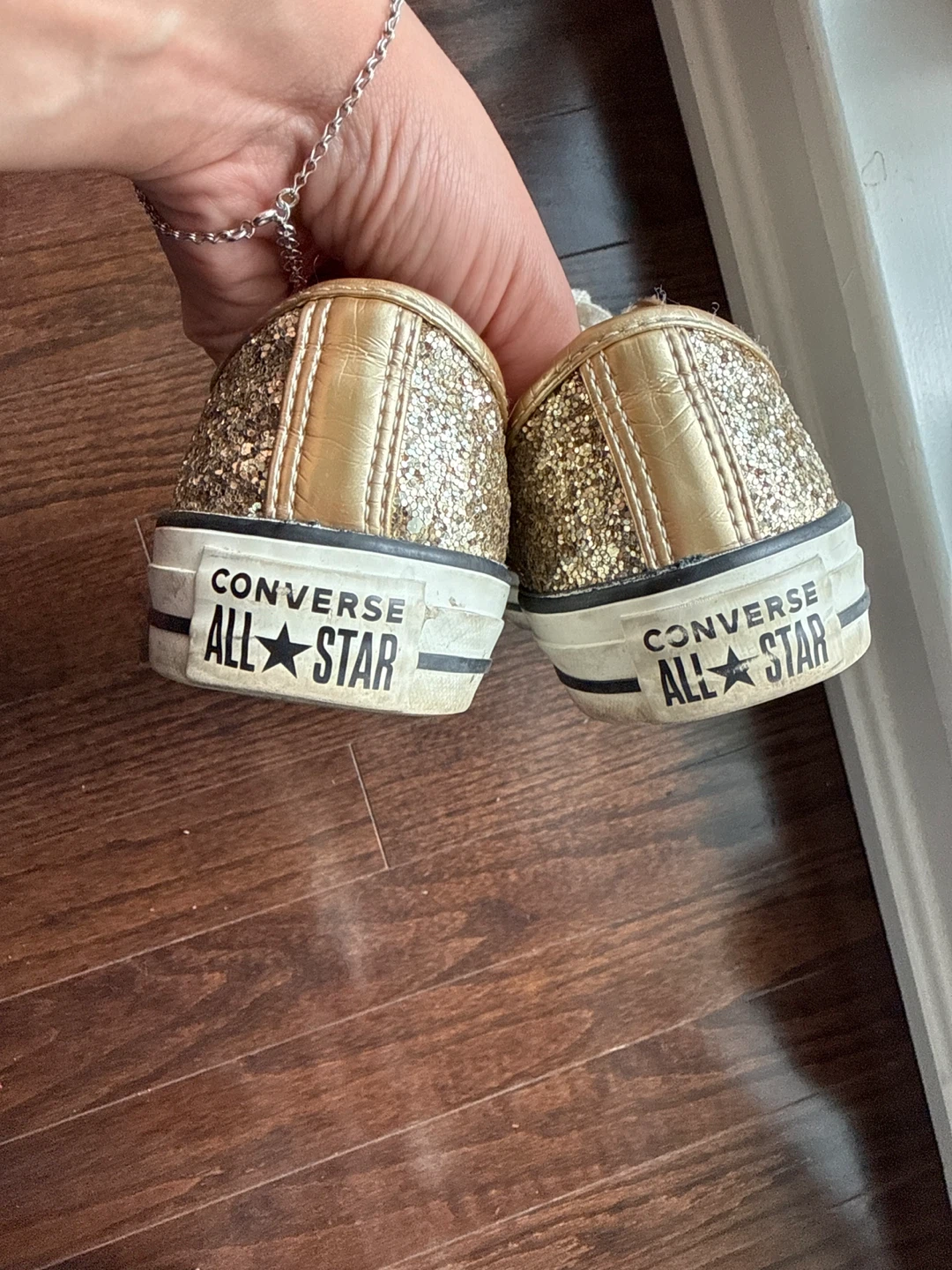 Gold Glitter Converse All Star Chuck Taylor Sneakers - photo 5