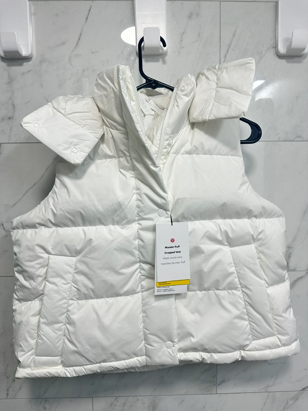 Lululemon Wunder Puff Cropped Vest White
