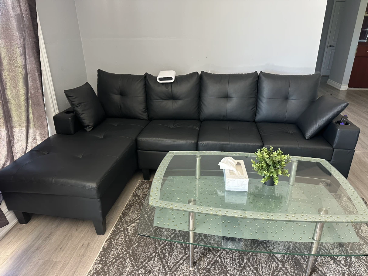 5 seater sofa with table