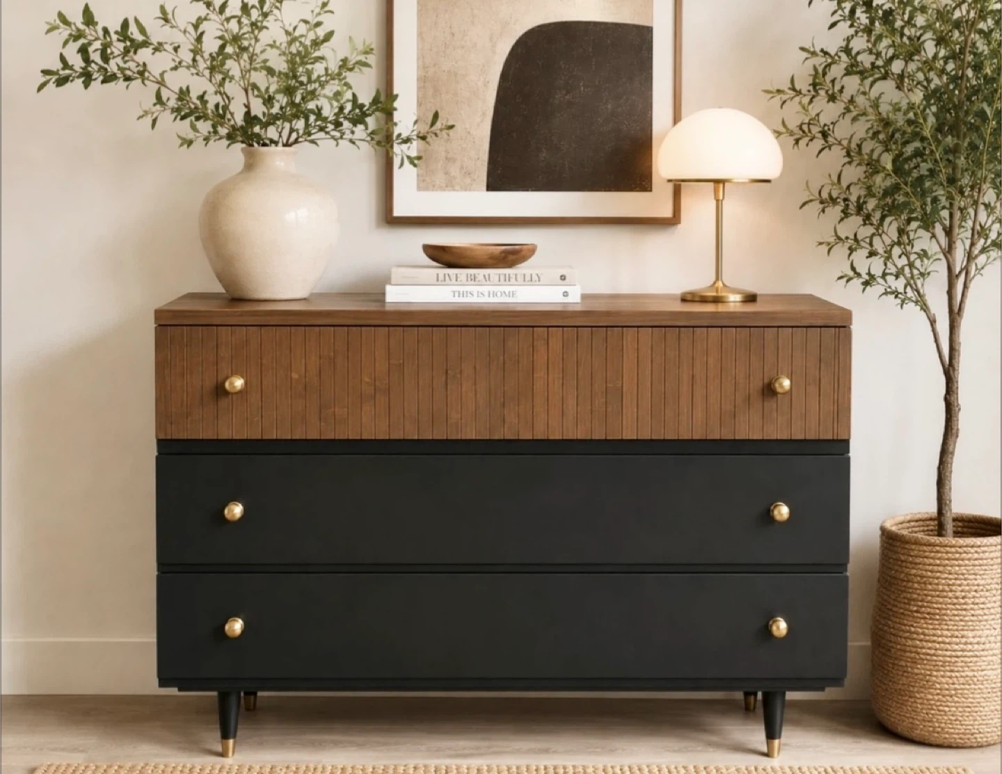 ✨Gibbard Mahogany Dresser/Fluted Detail✨