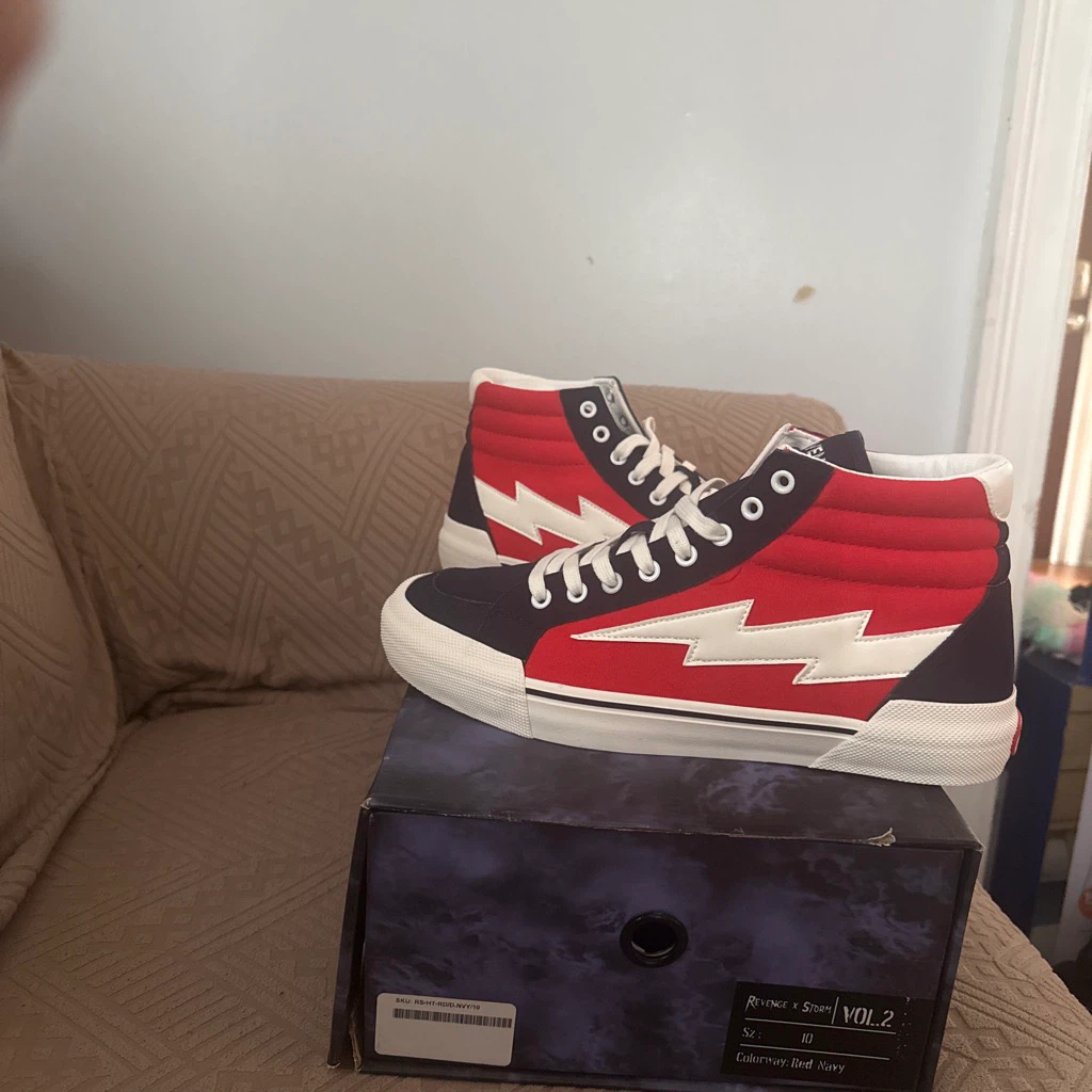 Revenge x Storm Vol. 2 High Top Sneakers Red Navy Size 10