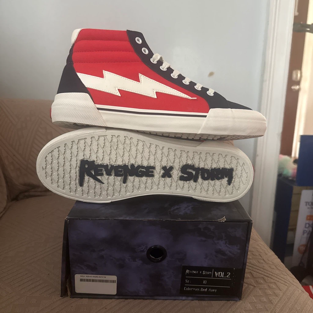Revenge x Storm Vol. 2 High Top Sneakers Red Navy Size 10 - photo 2