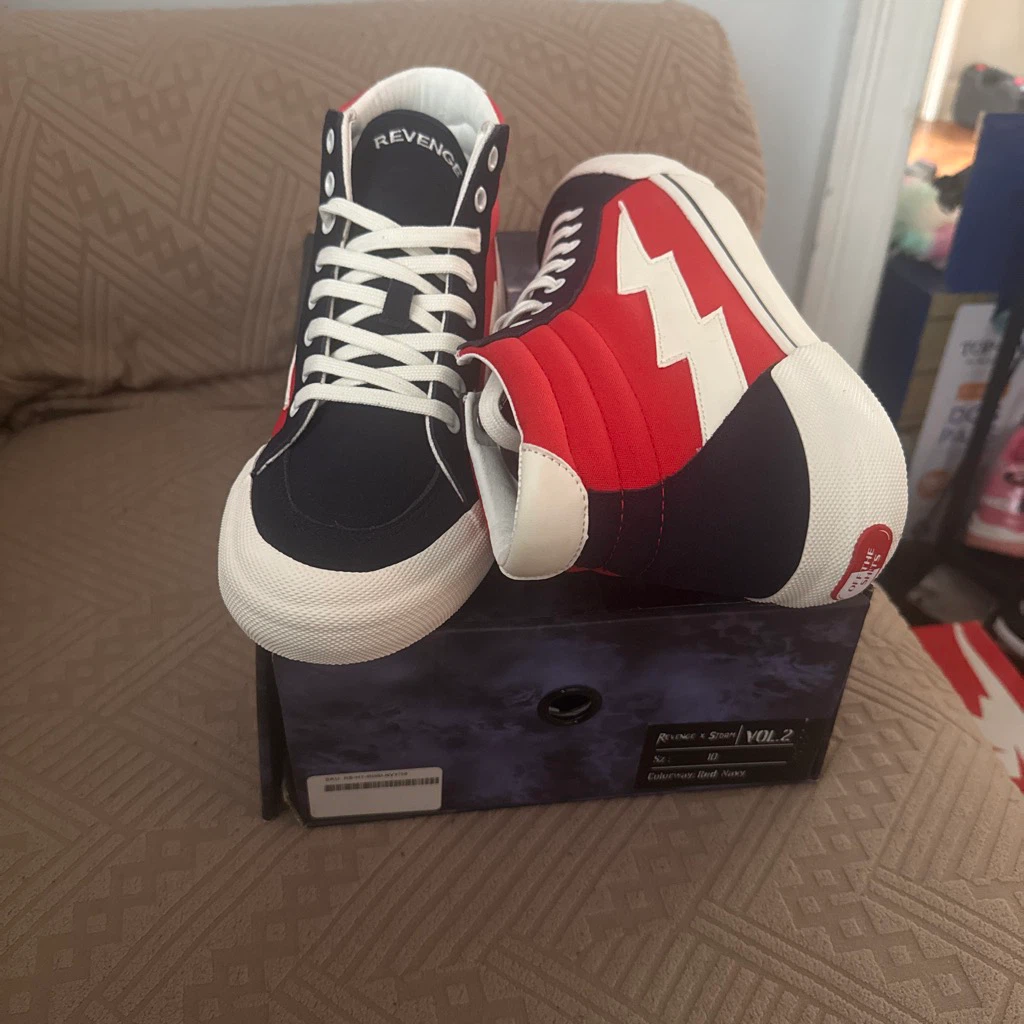 Revenge x Storm Vol. 2 High Top Sneakers Red Navy Size 10 - photo 4