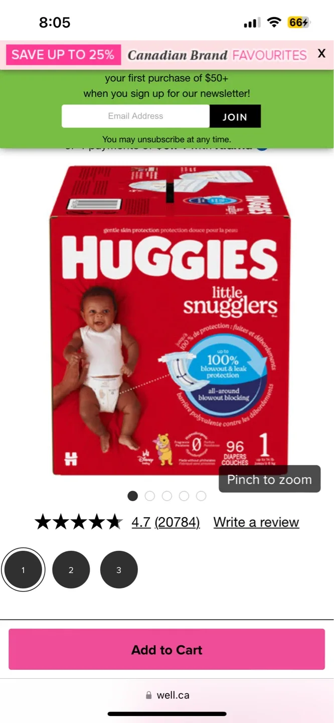 Huggies Little Snugglers Diapers Size 1 - 96 Count