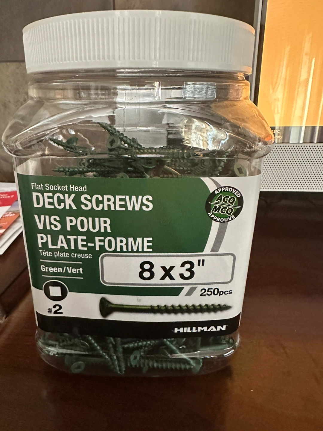 Green Deck Screws - 8x3” - 250 Pieces $25