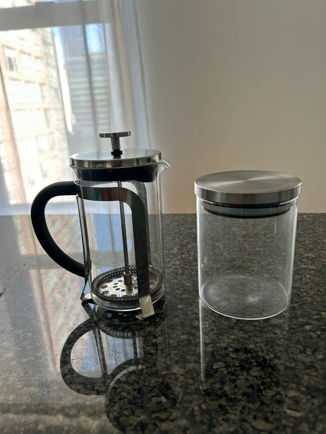 French Press and Storage Jar