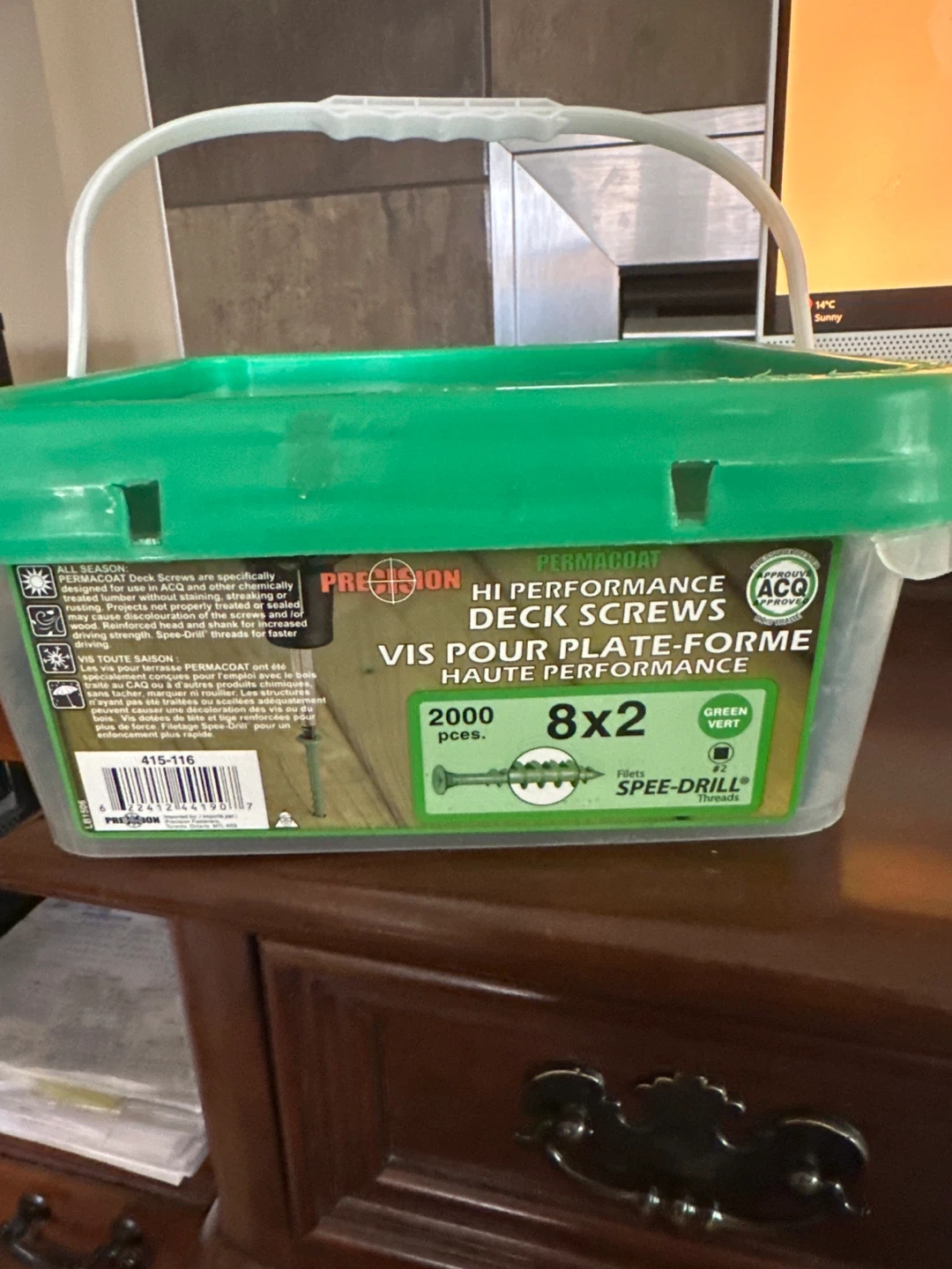 New Green Deck Screws 2000 Pieces 8x2” - $50