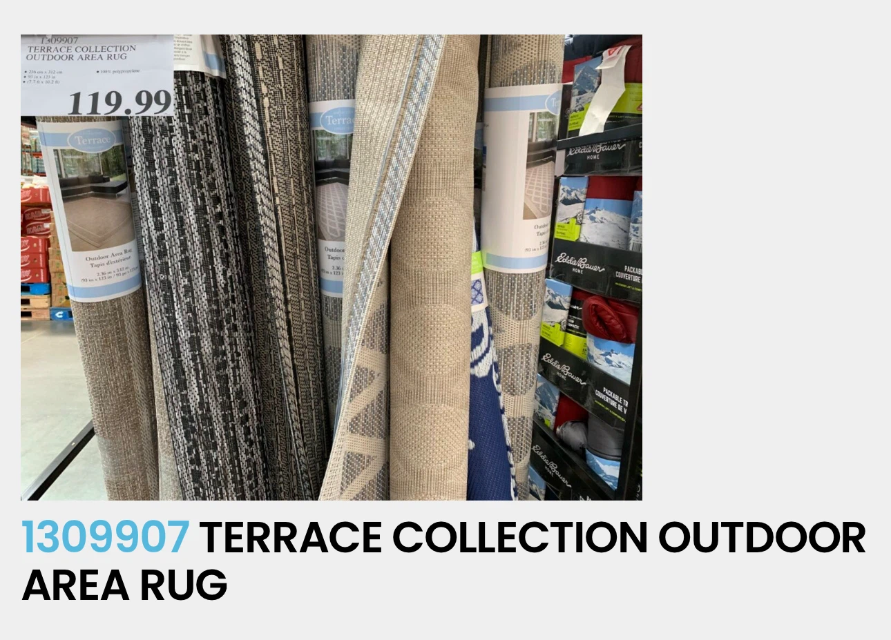 ⭐️SALE⭐️Terrace Collection Outdoor Area Rug / Patio Rug - Grey - photo 4