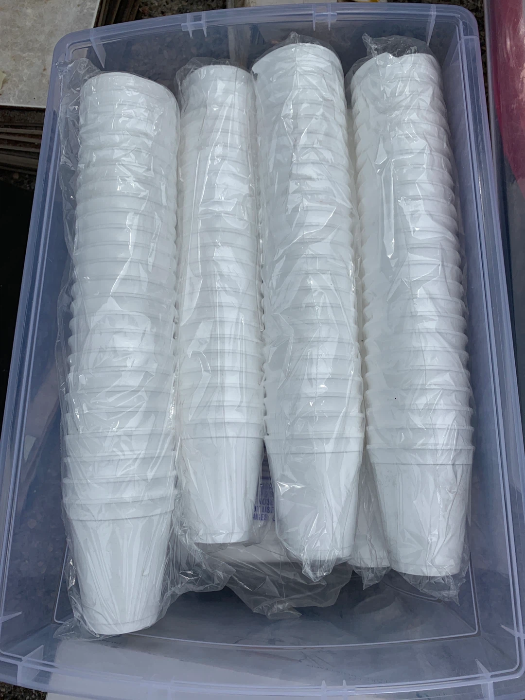 White Disposable Cups - sleeves of 25