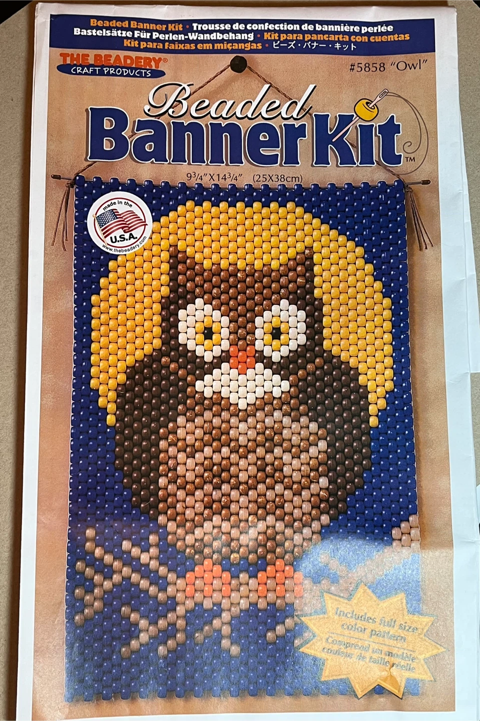New Hanging Beaded Owl Banner Kit to make