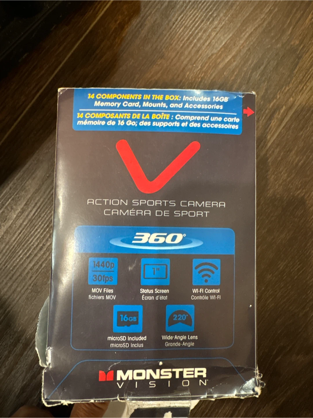 Monster Vision 360 Action Sports Camera with 16GB MicroSD