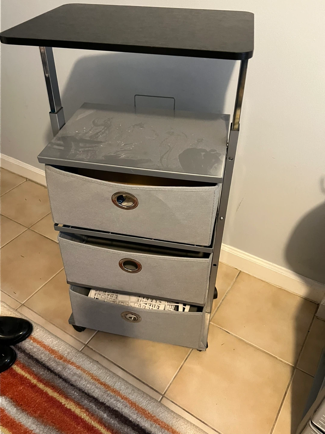 Rolling Storage Cart with Top Shelf - photo 2