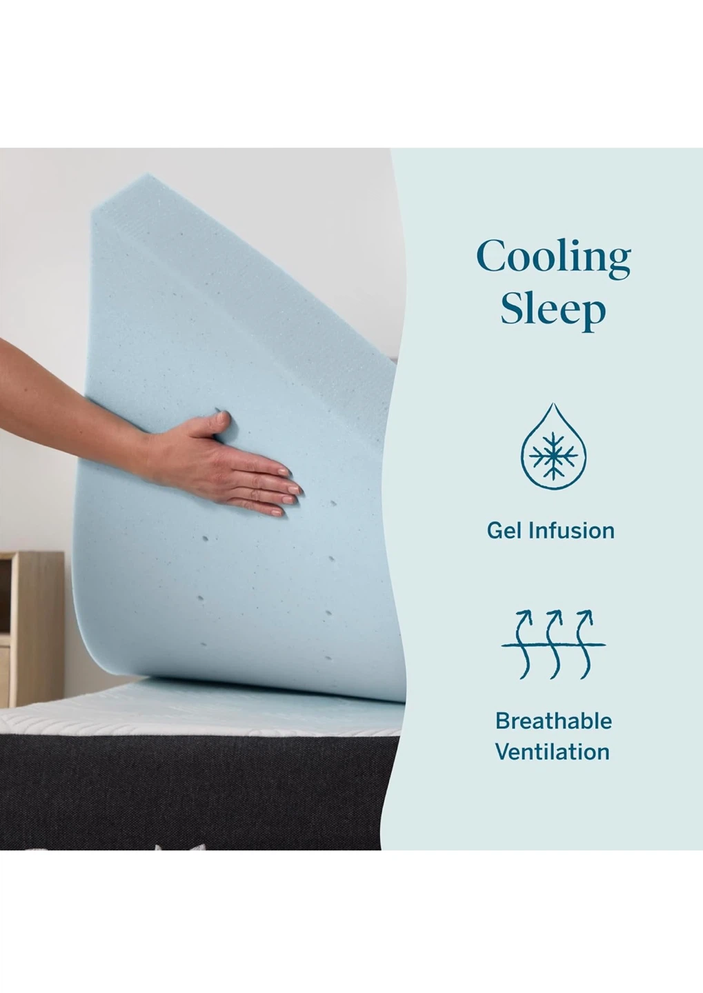 Lucid 2-inch Gel Memory Foam Mattress Topper - photo 3