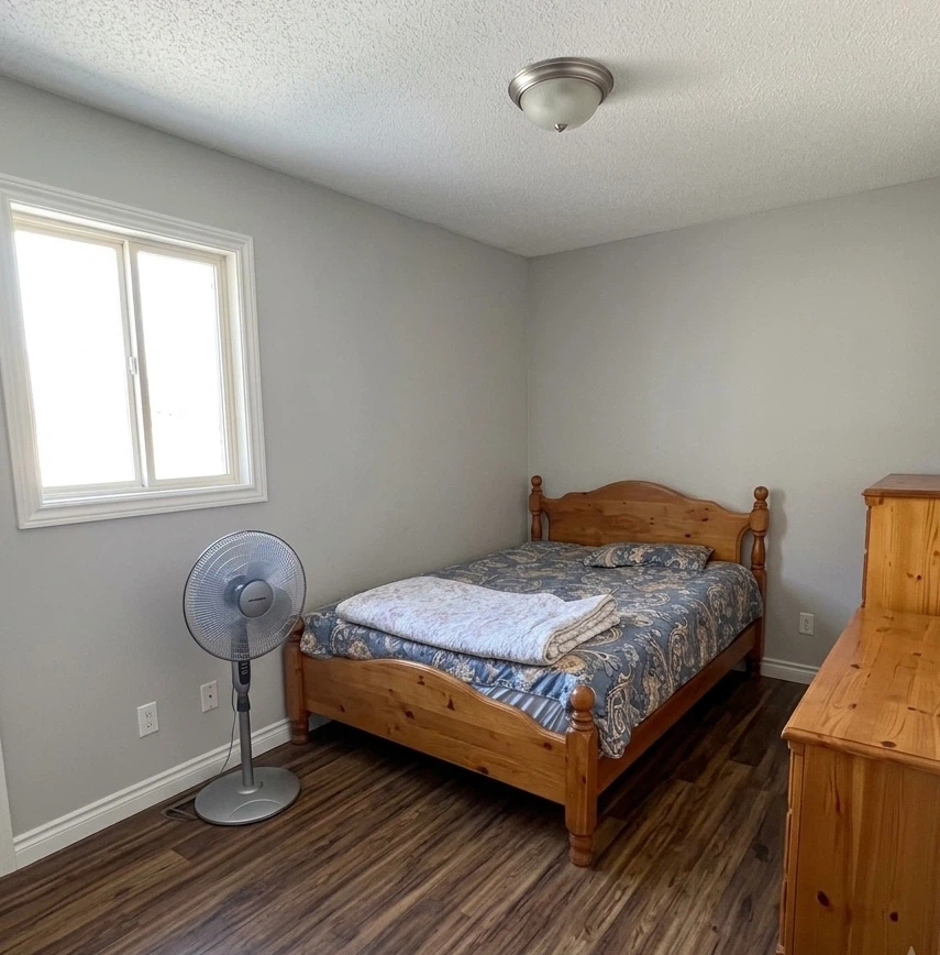 Wooden Bed Frame with mattress