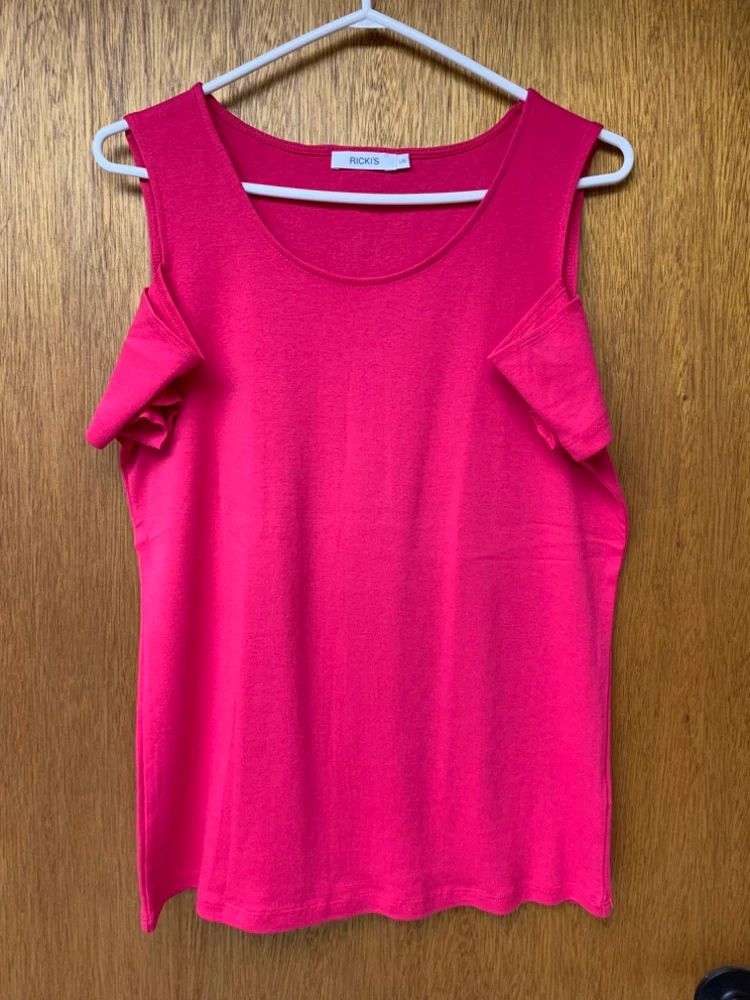 Pink Cold Shoulder Top