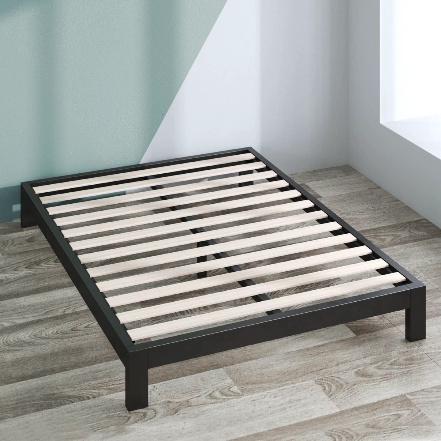 Zinus King Bed Frame 10 inch Metal Bed Frame with Wood Slat - photo 3