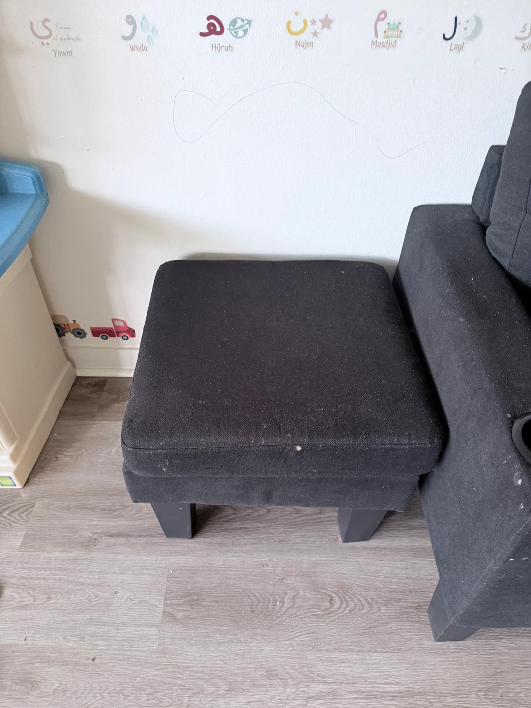 Black Ottoman Footstool - photo 5