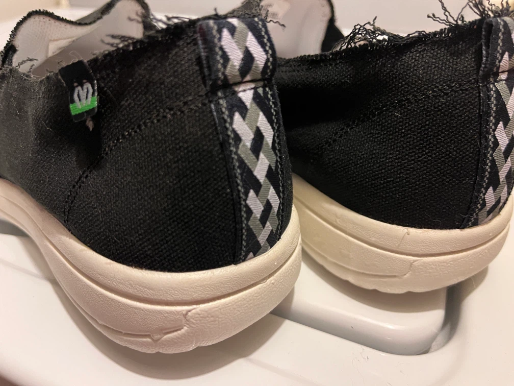 Minnetonka Black Slip-On Canvas Shoes - photo 4