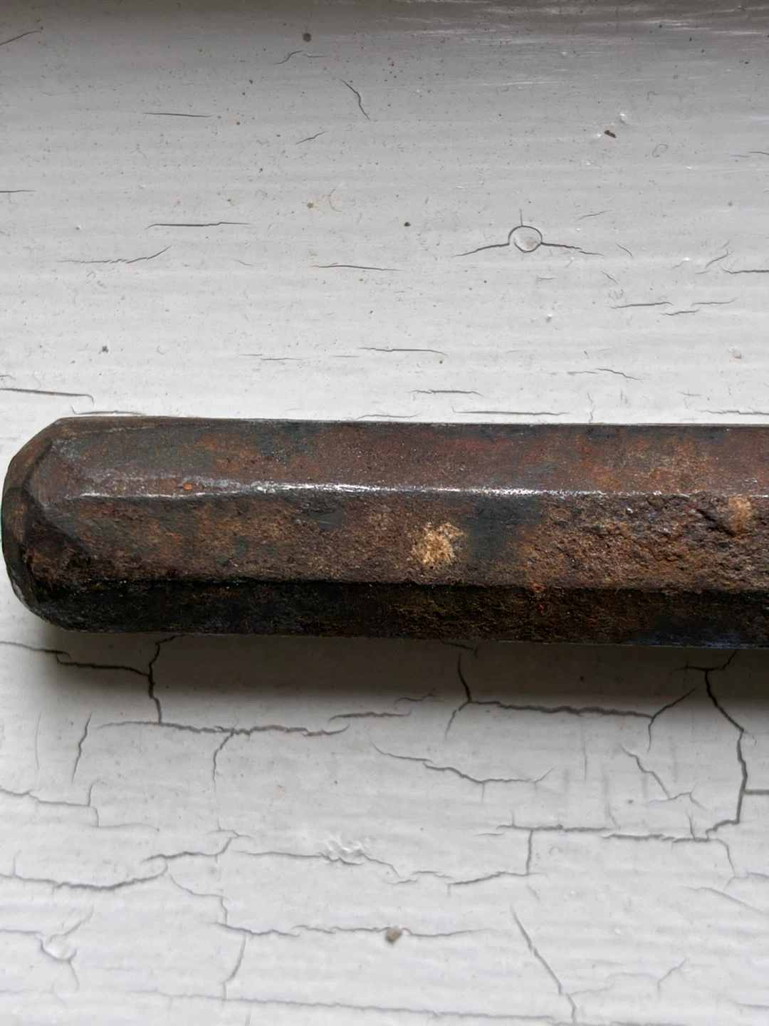 Vintage 9.5" Forged Steel Cold Chisel Heavy Octagonal Metal Tool - photo 3