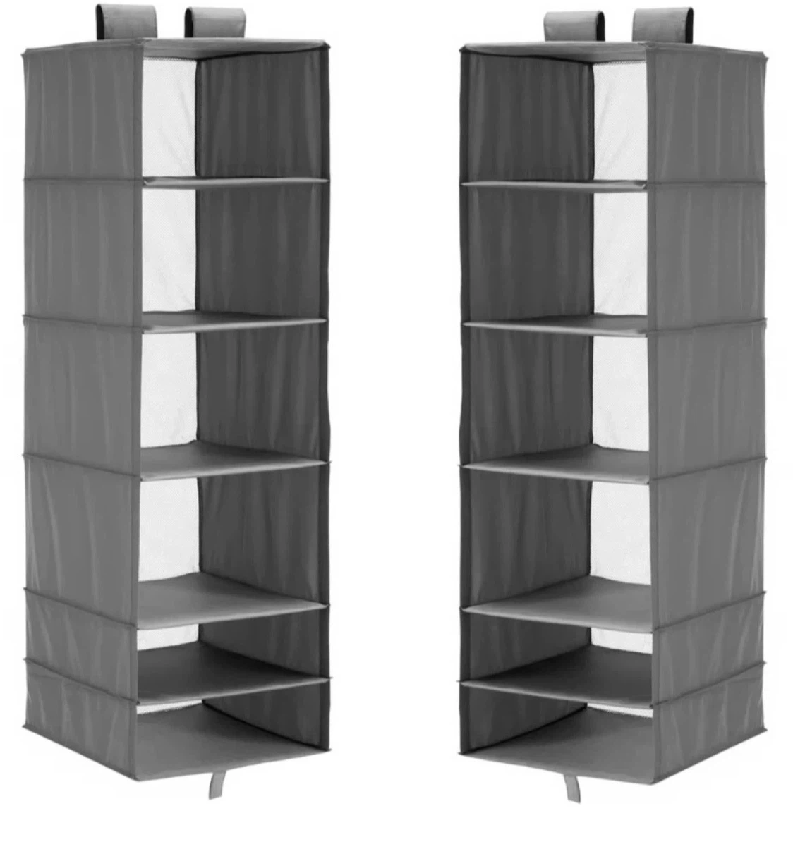 Grey Hanging Closet Organizers