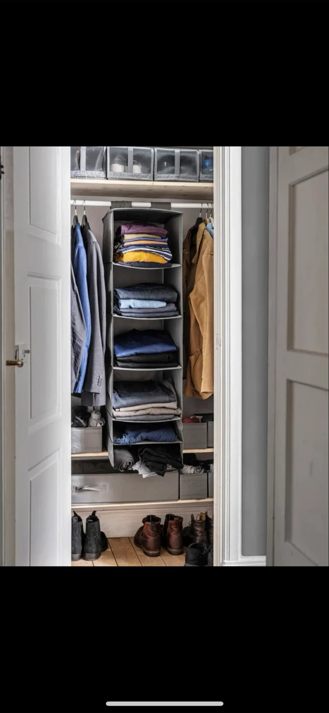 Grey Hanging Closet Organizers - photo 2