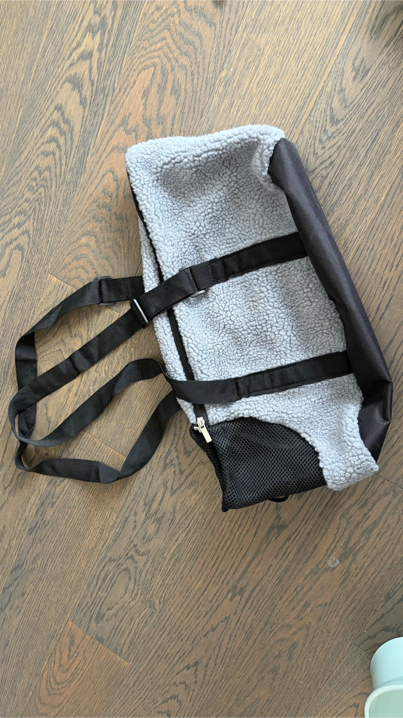 Small Dog Carrier, dog shoes, and bowel