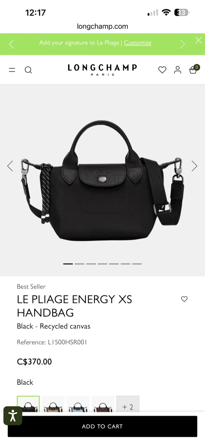 Longchamp Le Pliage Energy XS