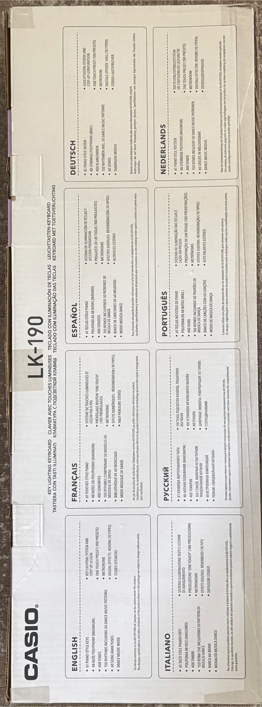 Casio LK-190 Key Lighting Keyboard - photo 3