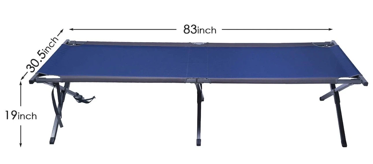 PORTAL Folding Camping Cot with Carry Bag - Blue - photo 4