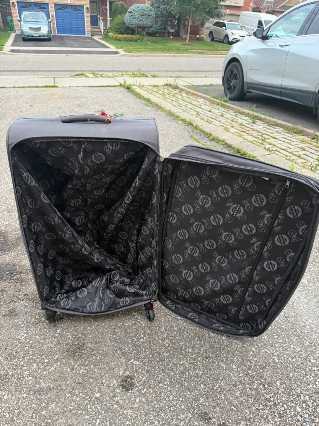 Large Grey Travel Suitcase