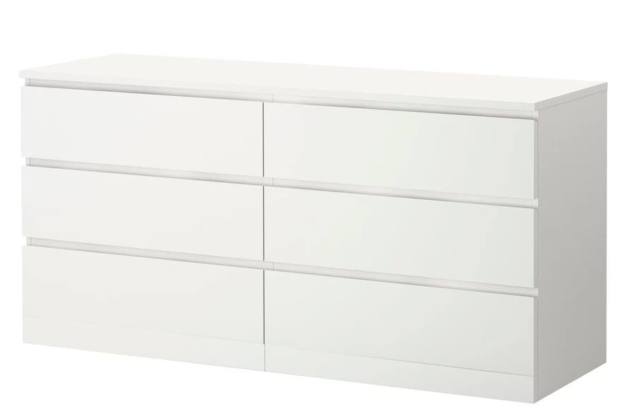 IKEA MALM 6-drawer dresser - White