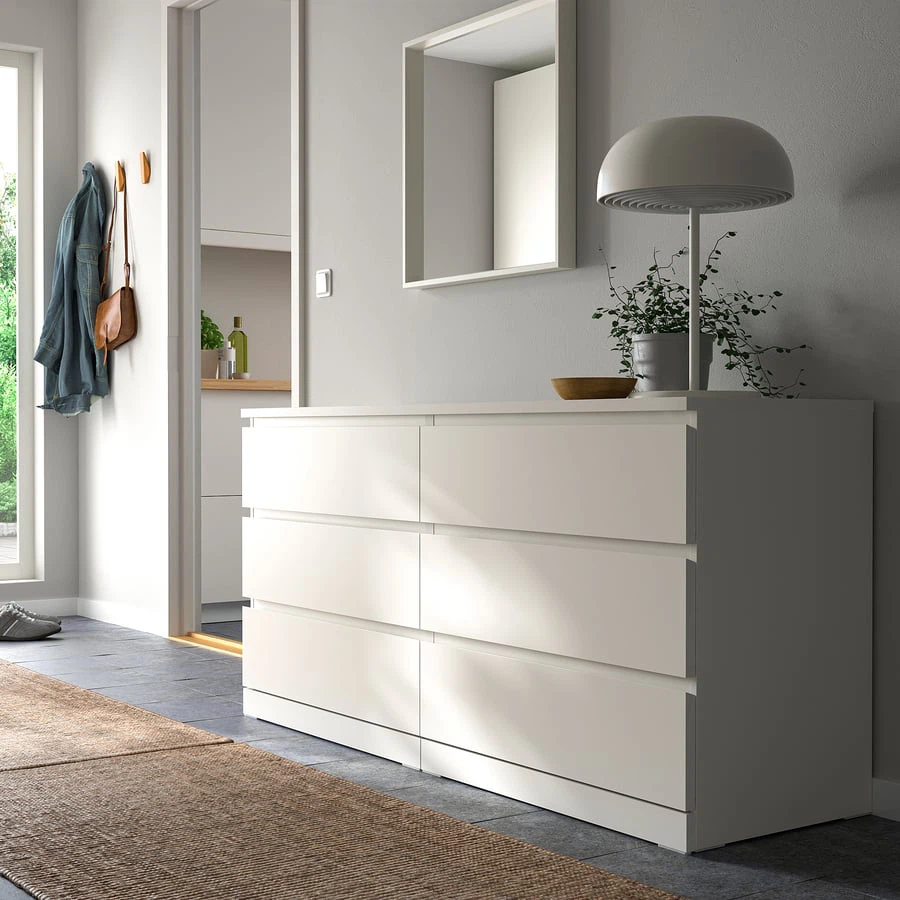 IKEA MALM 6-drawer dresser - White - photo 4