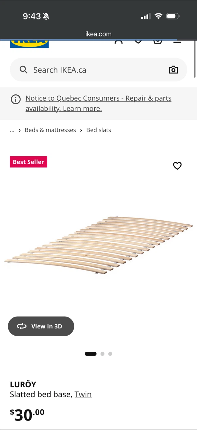 Ikea Bed frame+ mattress + base - photo 3