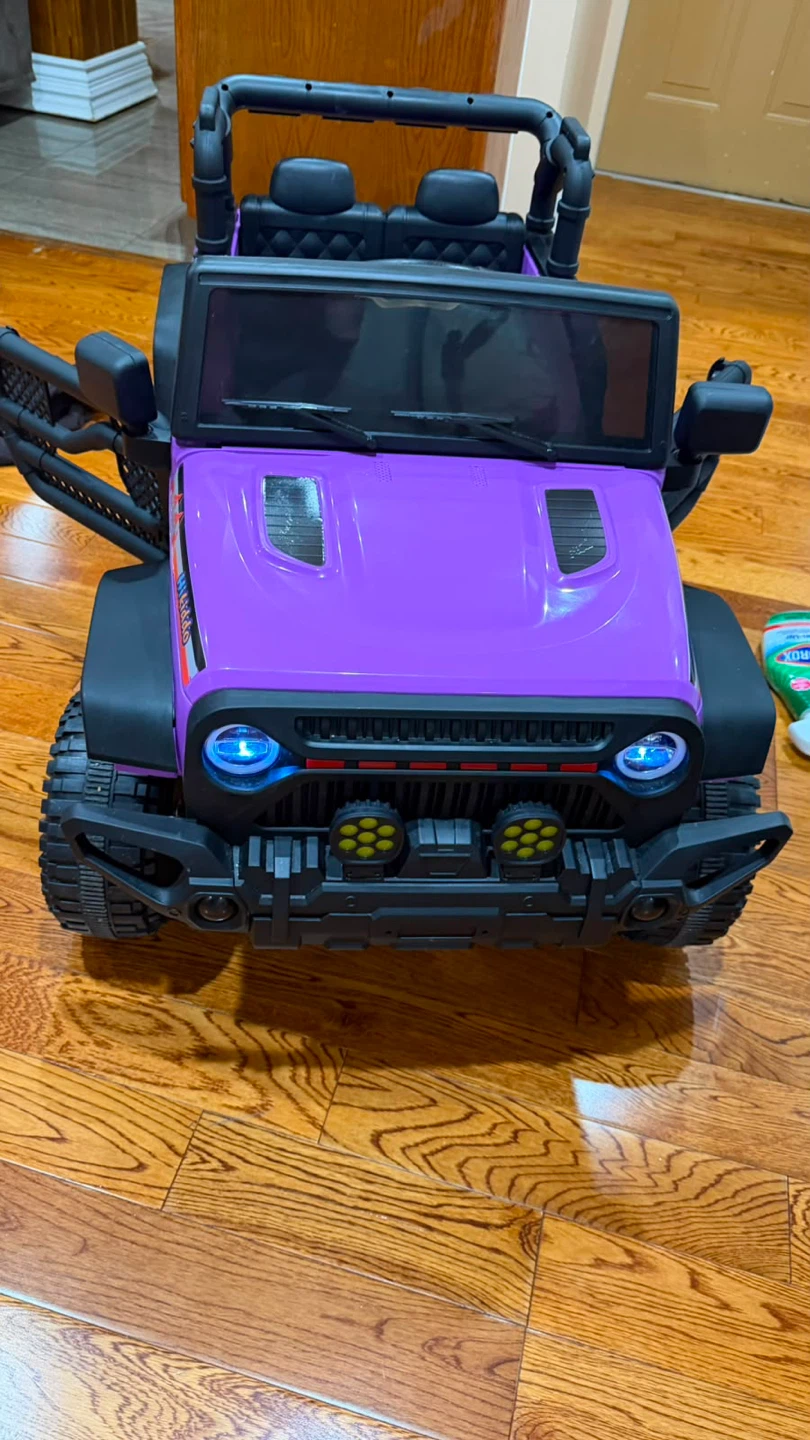 Purple Ride-On Jeep with Remote Control