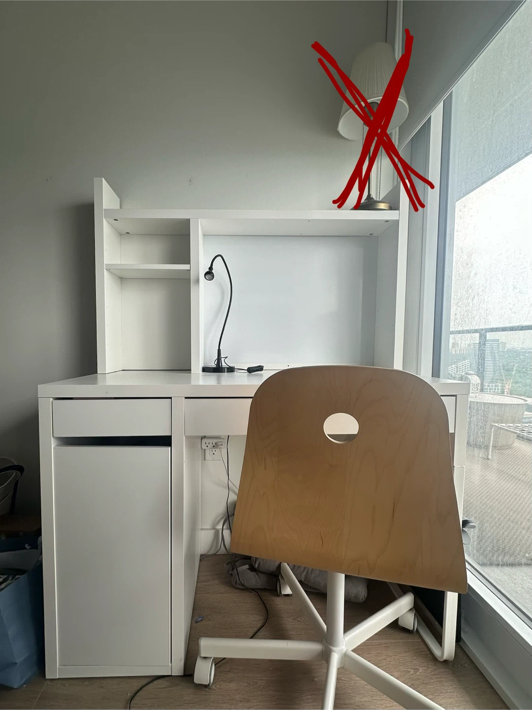DESK, CHAIR, LIGHT ALL INCLUDED