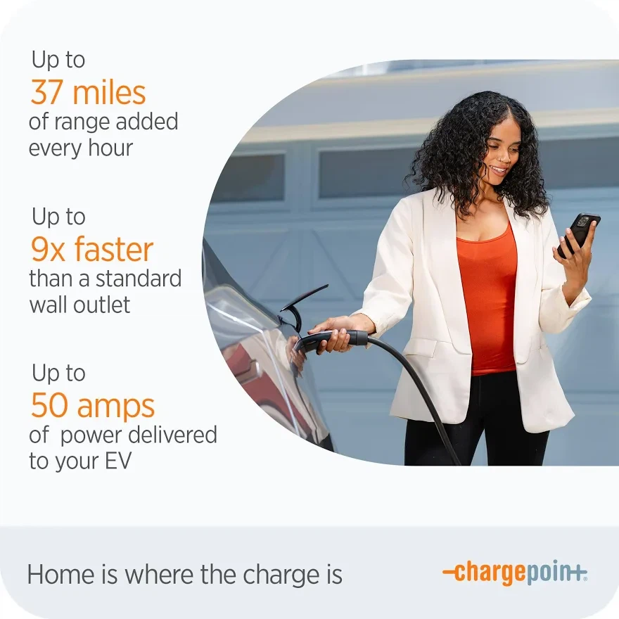 NACS Level 2 ChargePoint Home Electric Vehicle Charger - photo 3