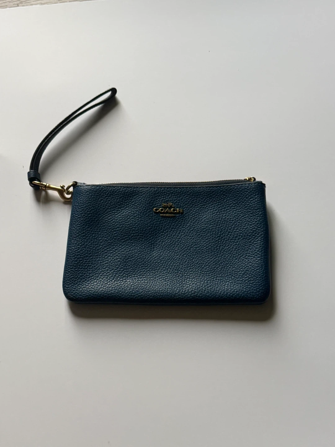 Navy Blue Coach Wristlet