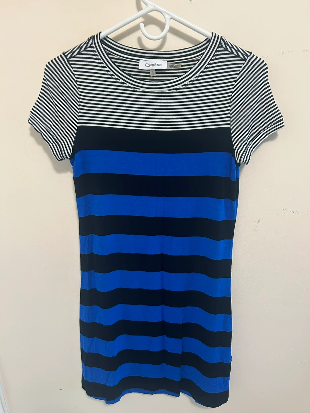 Calvin Klein Striped T-Shirt Dress