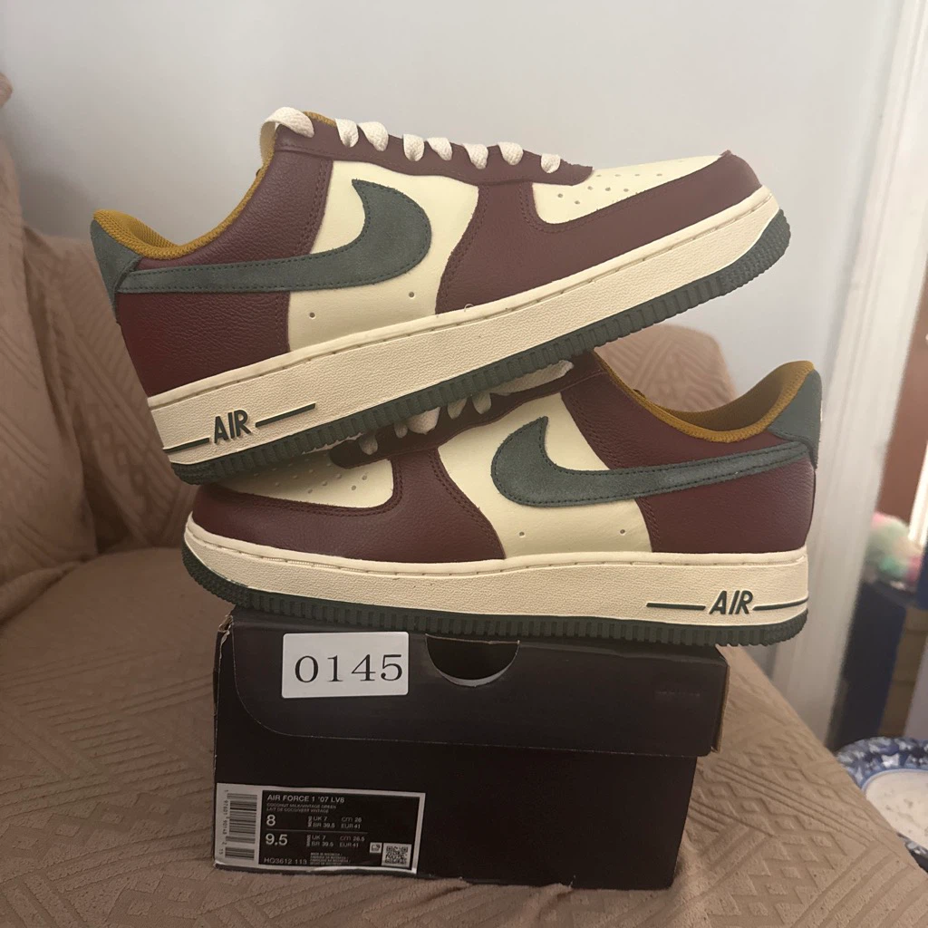 Nike Air Force 1 '07 LV8 Burgundy Cream Size 8 - photo 3