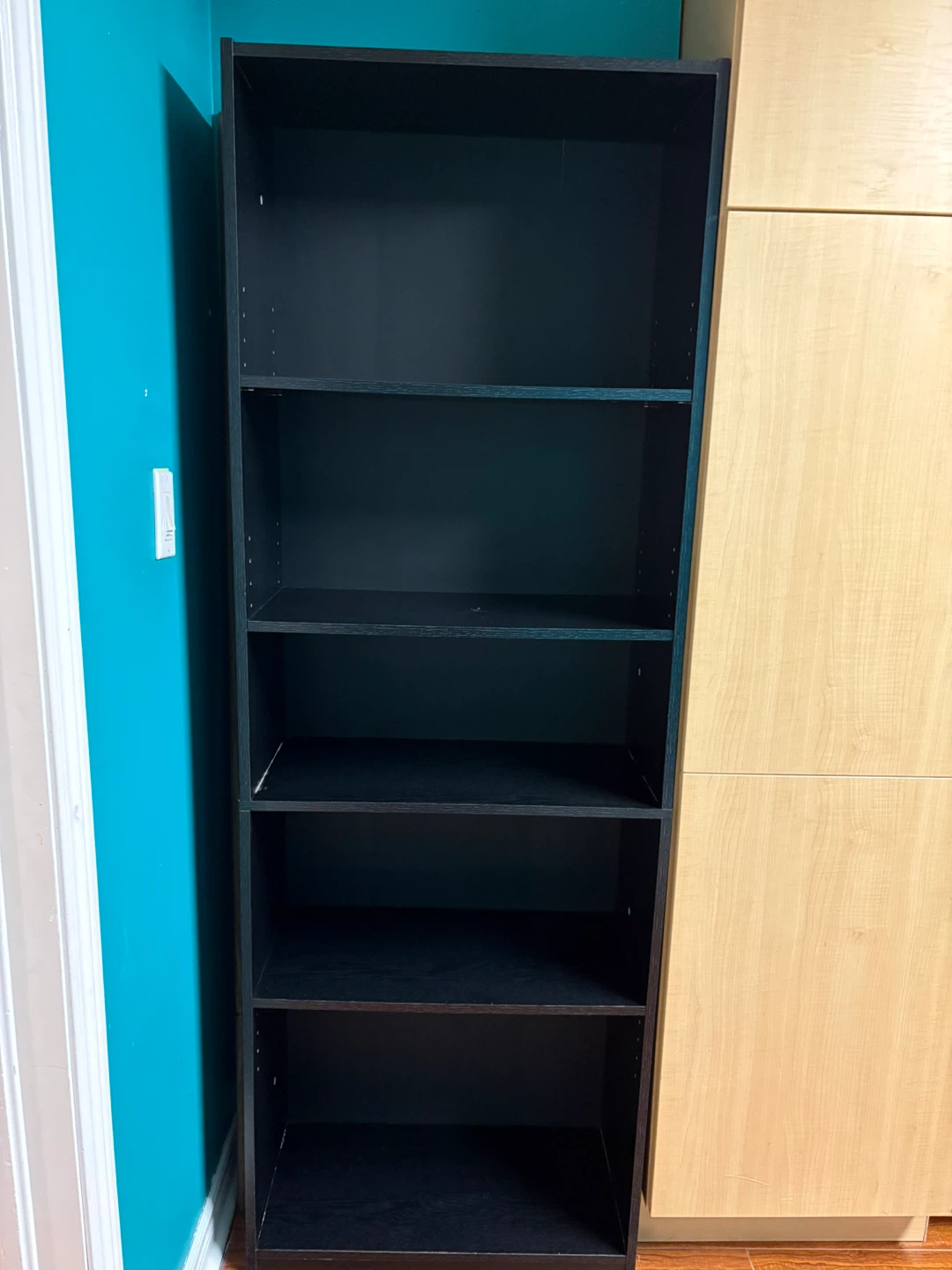 Black 5-Shelf Bookshelf
