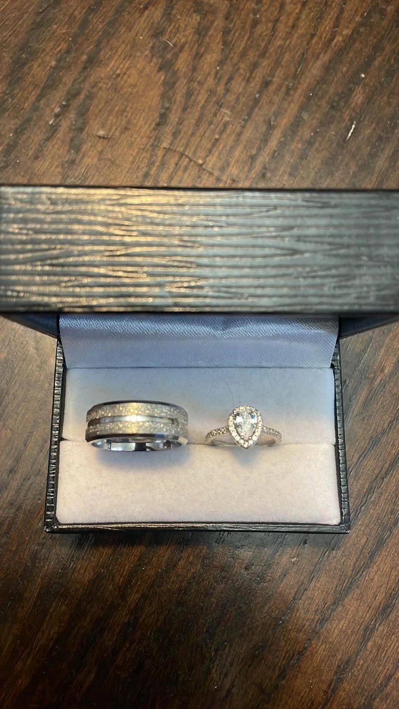 Engagement Ring and Wedding Band Set