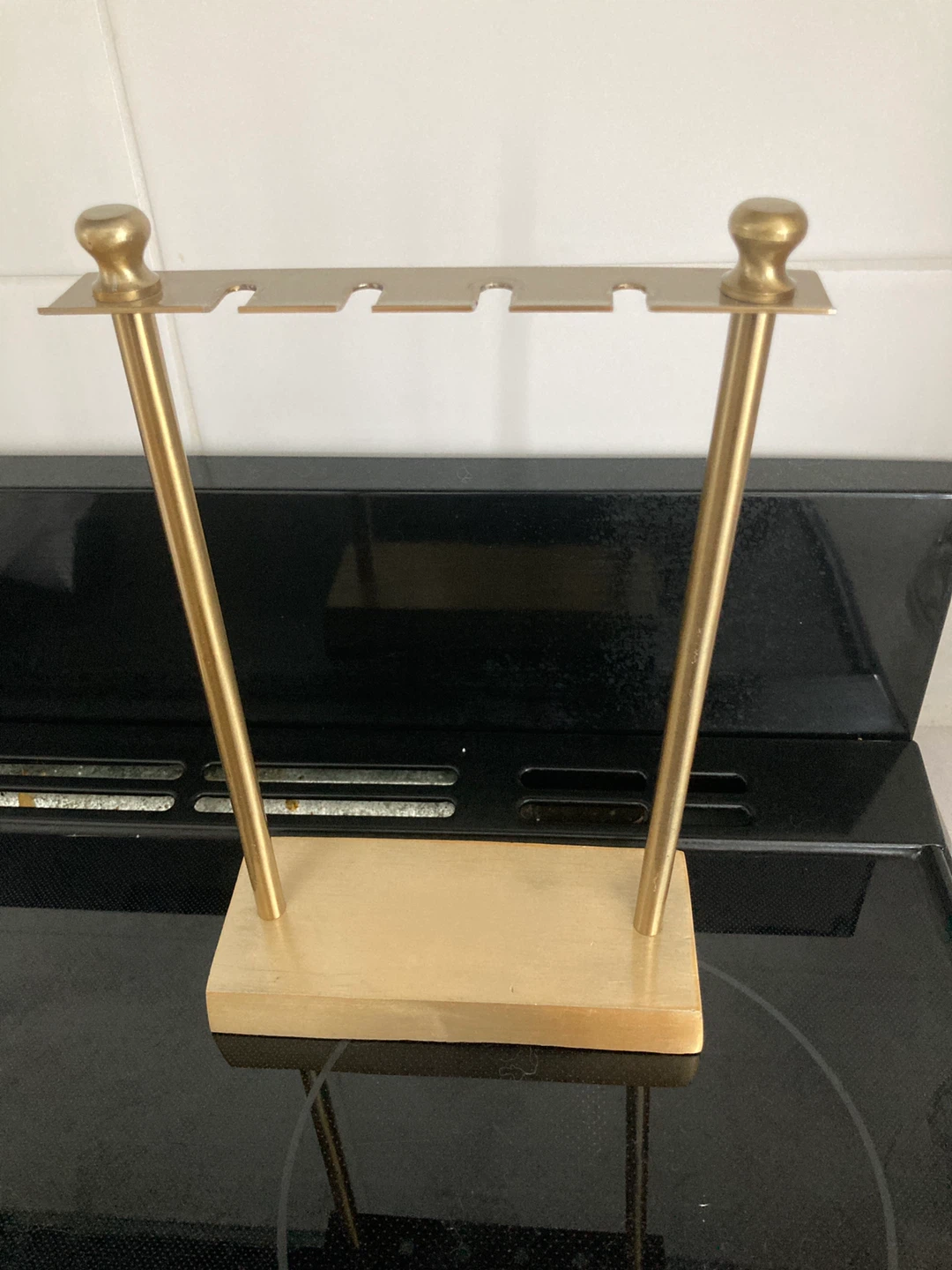 Gold Tone Utensil Holder Stand