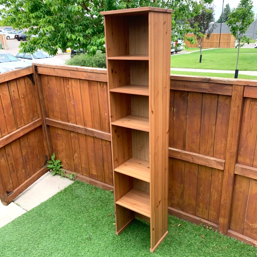 Wood Bookcase Bookshelf Storage Shelf Cabinet 5 Tier Tall