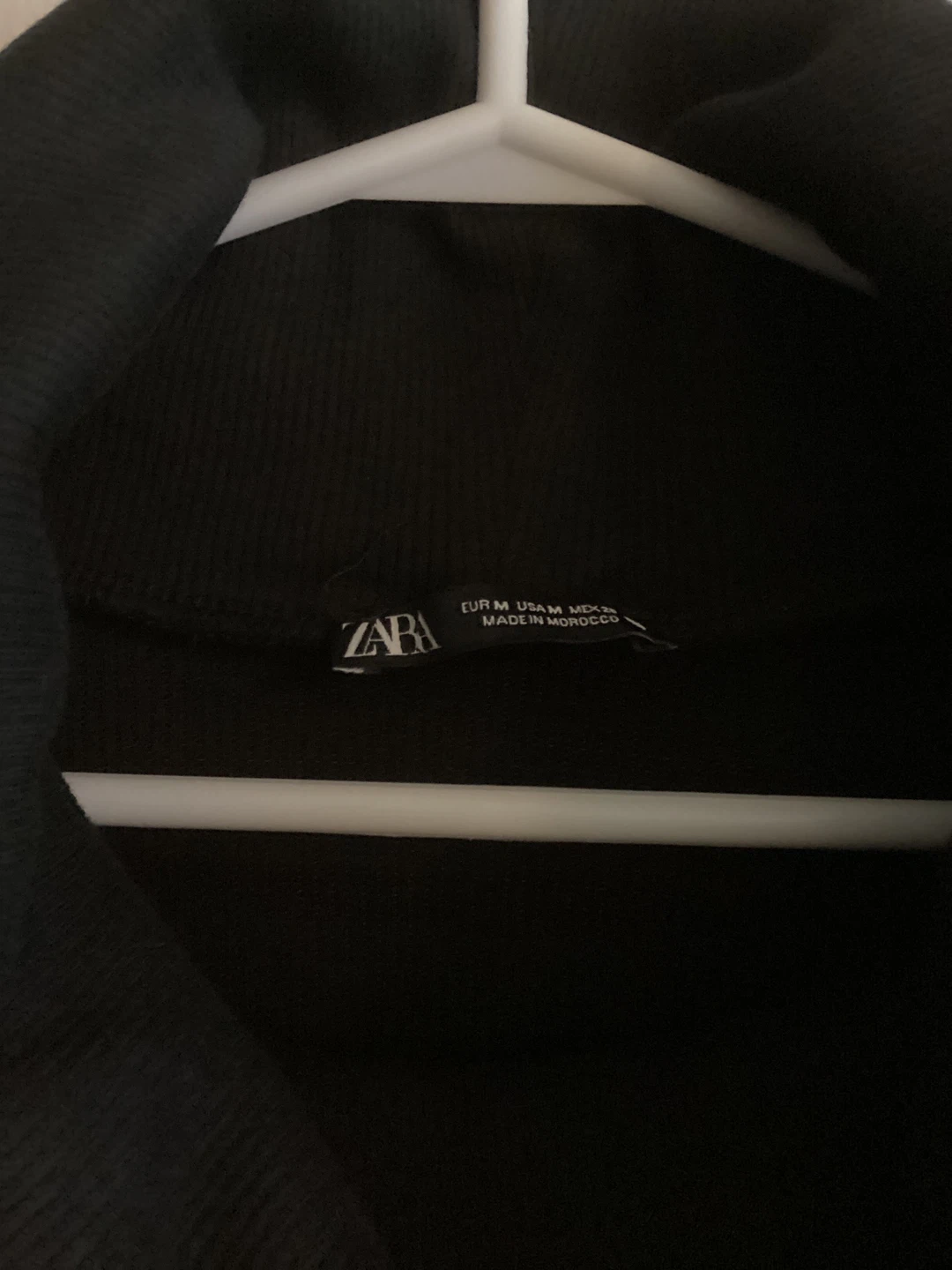 ZARA Black Ribbed Turtleneck Sweater - photo 2