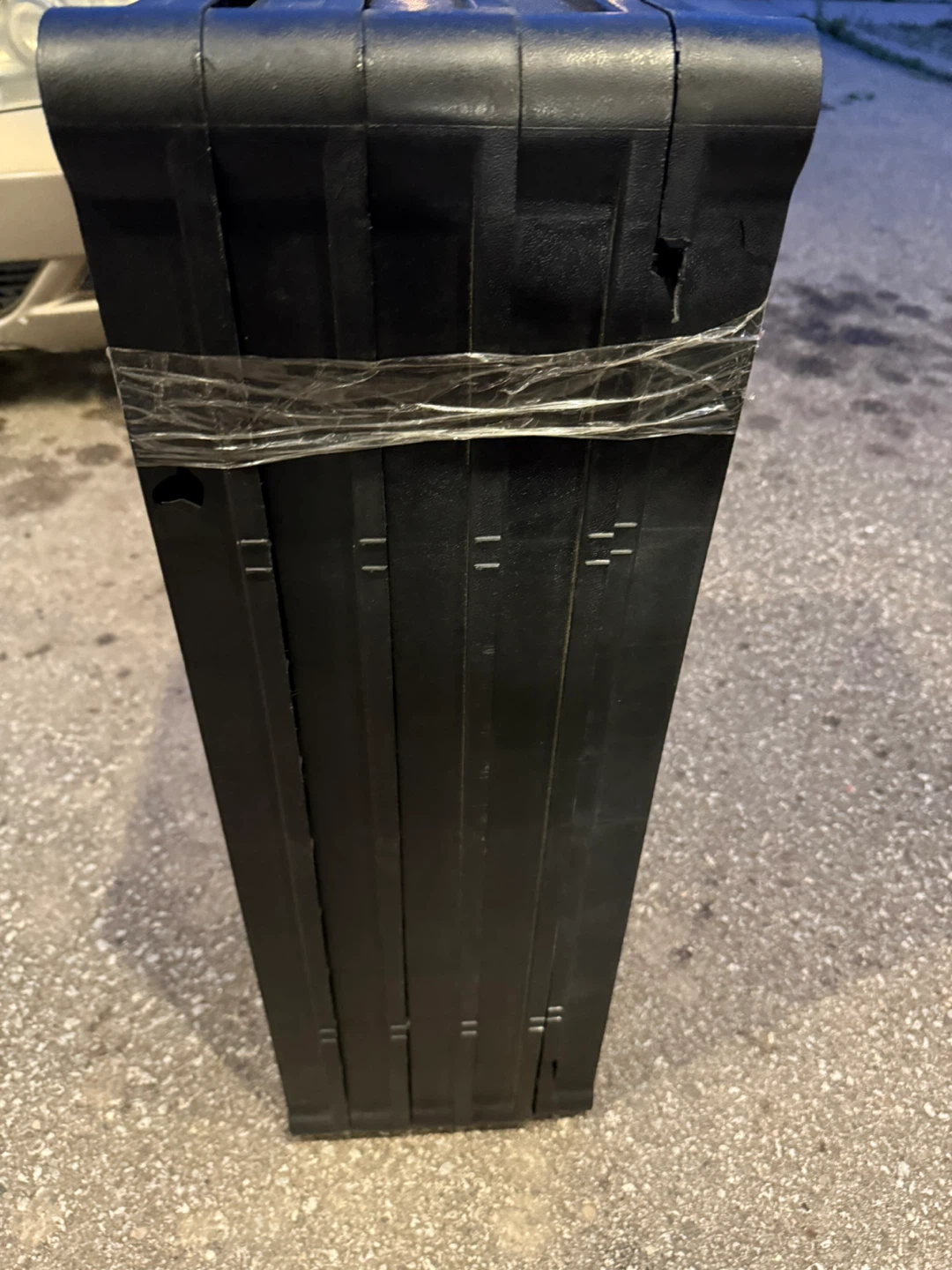 Black Plastic Storage Bin - photo 2