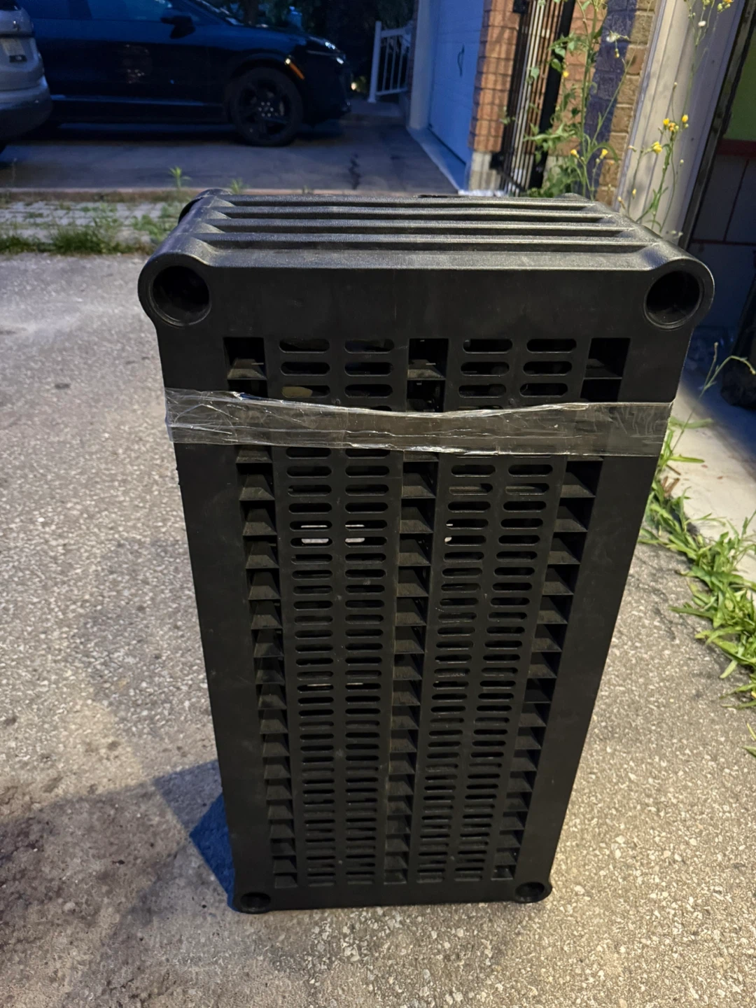 Black Plastic Storage Bin - photo 4